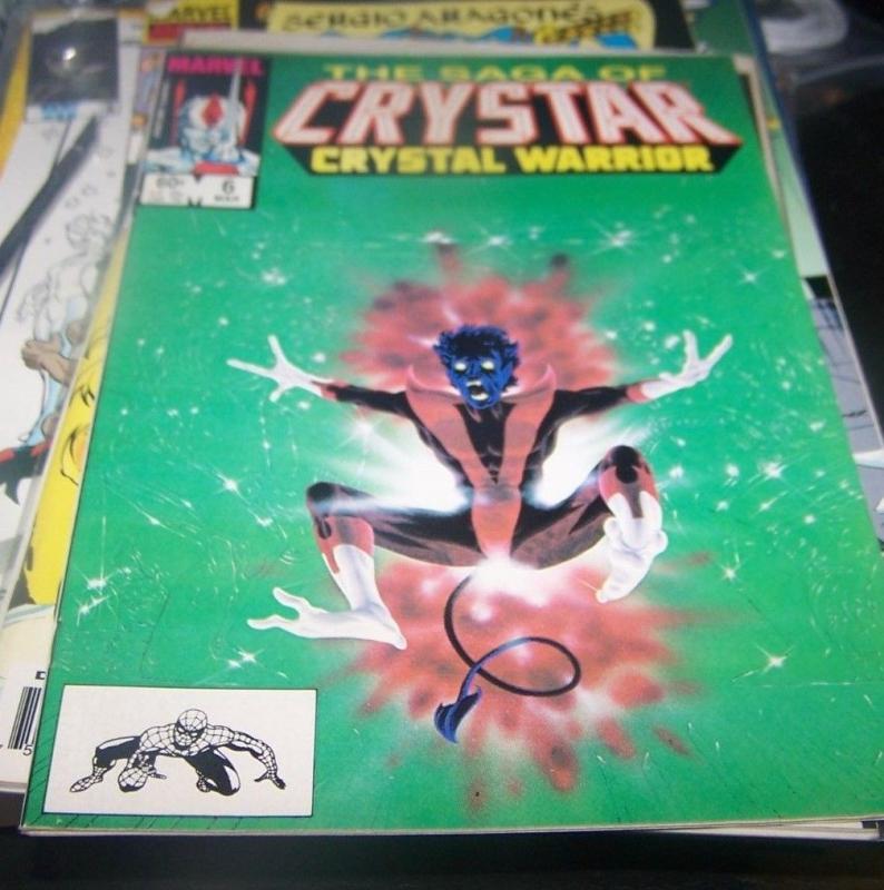 Saga of Crystar, Crystal Warrior #6 (Mar 1984, Marvel) rare nightcrawler xmen ap