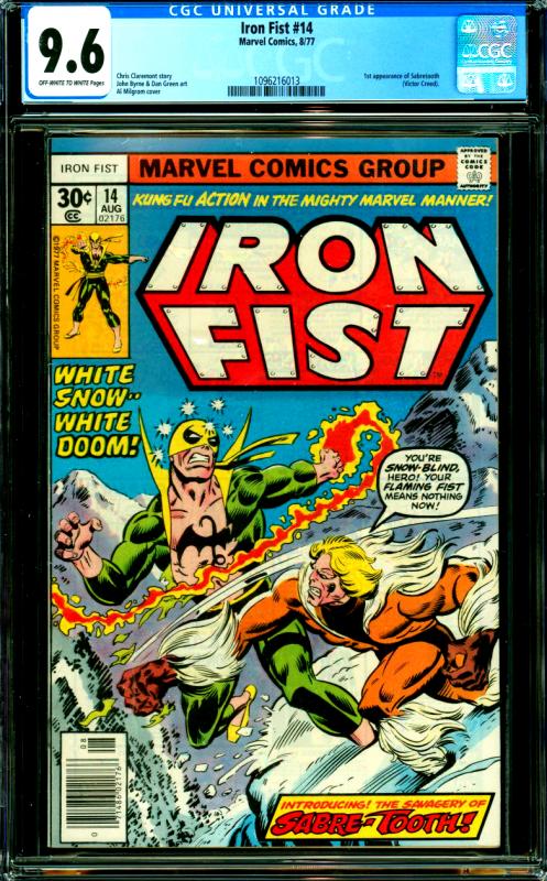 Iron Fist #14 CGC Graded 9.6 1st Sabertooth (Creed)