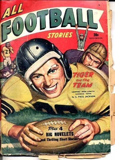 ALL FOOTBALL STORIES-#1-12/1947-SPORTS PULP G/VG