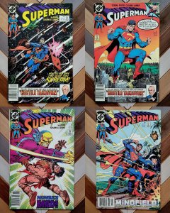 SUPERMAN #30-33 (DC 1989) HIGH GRADE Set of 4 MR MXYZPTLK Mongul NEWSSTAND Stern