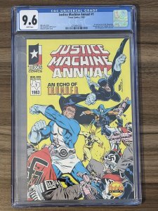 JUSTICE MACHINE #1 - ANNUAL - CGC 9.6 - 1ST APPEARANCE ELEMENTALS - WP