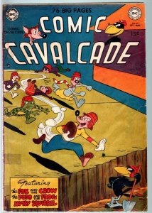 COMIC CAVALCADE #42-1950-DC-FOOTBALL COVER-FOX & CROW-SHELDON MAYER ART--G G