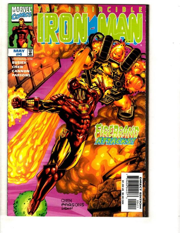 Lot Of 10 Iron Man Marvel Comic Books # 1 2 3 4 5 6 7 8 9 10 Avengers Hulk CR41