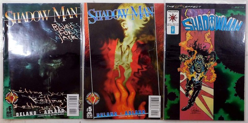 Shadowman Lot of 3 #29, 2nd 5, 6 (1997) Valiant Comics 1st Print Comic Books
