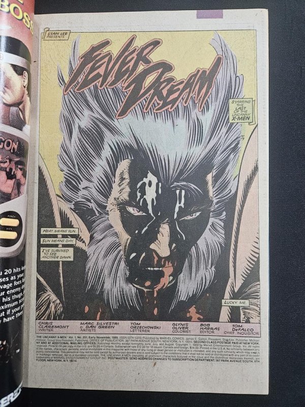 Uncanny X-Men #251, Wolverine Crucified Cover, Marvel, 1989