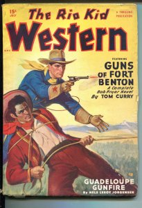 PULP:  RIO KID WESTERN 7/1950-THRILLING PUBS-BUFFALO BILL-vg