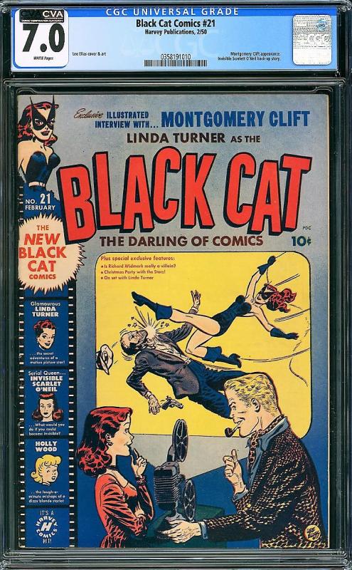 Black Cat Comics #21 (Harvey, 1950) CGC 7.0 CVA Exceptional