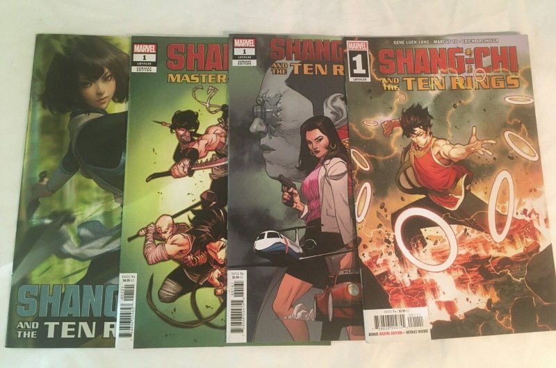 SHANG-CHI AND THE TEN RINGS #1 Four Cover Versions, VFNM Condition