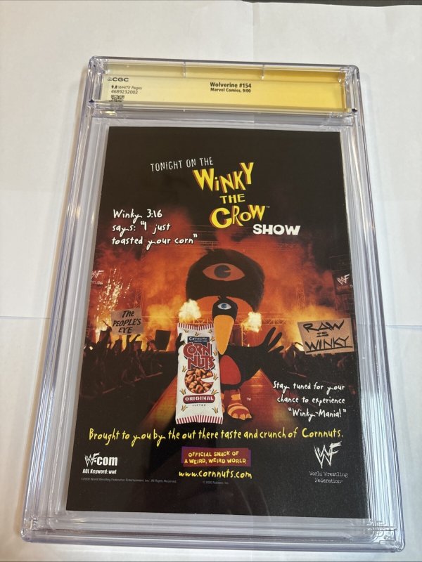Wolverine (2000) # 154 (CGC 9.8 SS) Signed Fabian Nicieza + Rob Liefeld Deadpool