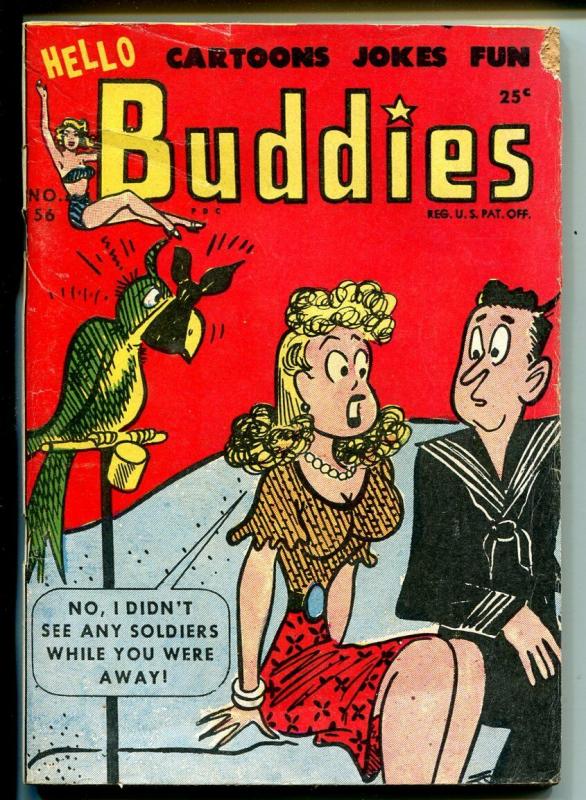 Hello Buddies #56 8/1952-Harvey-spicy cartoons-gags-Bill Powell-Rita Hayworth-VG