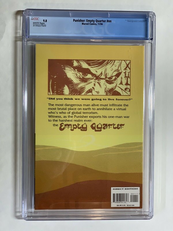 Punisher Empty Quarter 1 Nn Cgc 9.8 Wp Marvel Only 1 On Census!