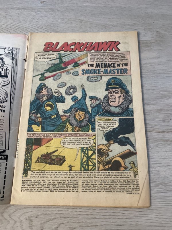 BLACKHAWK #136 Low Grade 1959