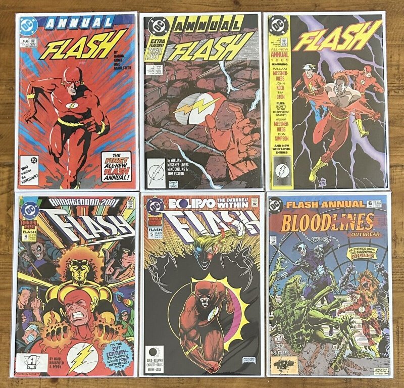 Flash Annual #1,2,3,4,5,6,8,10,11,12,13, #1,000,000 DC 1978 NM Lot