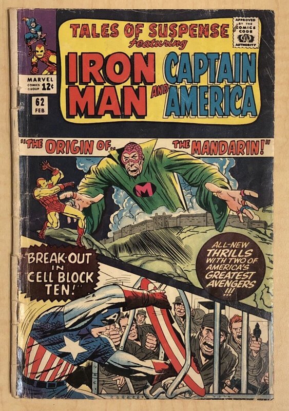 Tales of Suspense #62 G+ 2.5 Origin of the Mandarin MARVEL 1965 