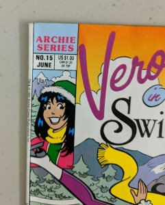 Veronica #15 (Archie Comics 1991) In Switzerland Skating Cover RARE - (5.5) 