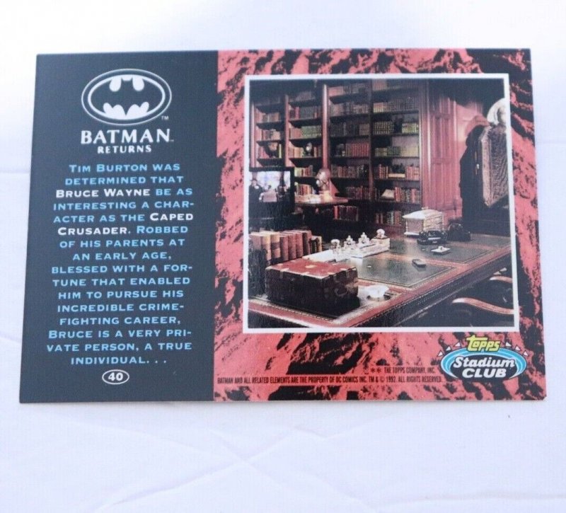 1992 Batman Returns Stadium Club #40