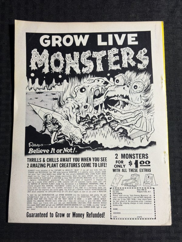 1965 MONSTER WORLD Magazine #3 FN+ 6.5 Curse of Frankenstein / She Creature