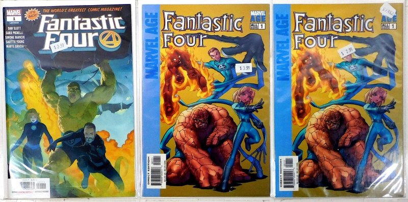 Fantastic Four Lot of 3 #1, Age 1 x2 (2018) Marvel Comics 1st Print Comic Books