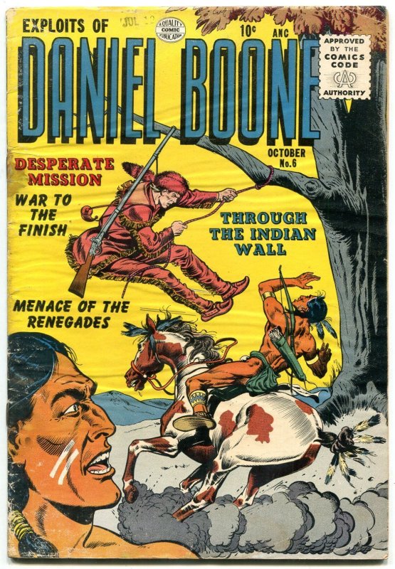 EXPLOITS OF DANIEL BOONE #6 1956-WESTERN FR/G 
