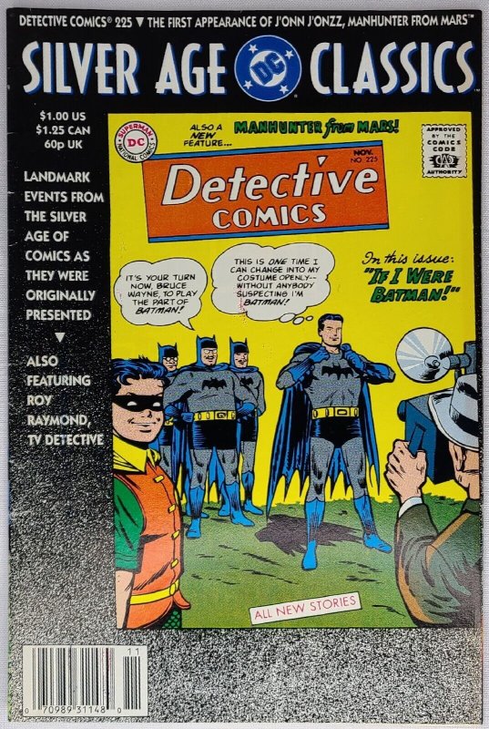 DC Silver Age Classics Detective Comics 225 1992 FN 6.0 1st Marian Manhunter