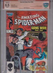 AMAZING SPIDER-MAN V1 #285 CBCS 8.5 WP SIGNED MICHAEL  ZECK SLIGHT  RESTORATION