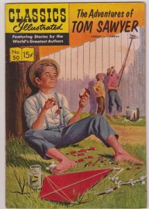 CLASSICS ILLUSTRATED #50 THE ADVENTURES OF TOM SAWYER  1948 FINE