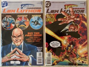 LEX LUTHOR: LOT OF 10 | SUPERMAN'S NEMESIS 1-4, MAN OF STEEL 1-5, BIOGRAPHY OGN