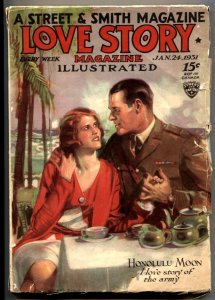 Love Story Pulp January 24 1931- Honolulu Moon- Modest Stein VG
