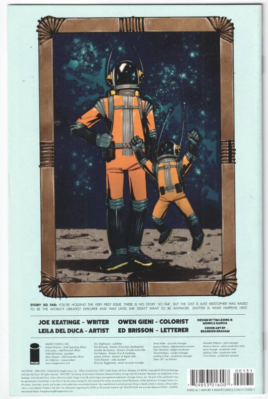 Shutter #1 Cover C (2014) signed by writer/ artist