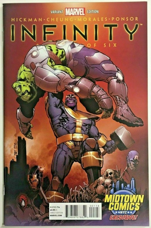 INFINITY#1 NM 2013 MIDTOWN VARIANT EDITION MARVEL COMICS 