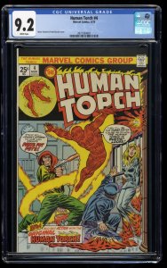 Human Torch #4 CGC NM- 9.2 White Pages Marie Severin Cover Paste Pot Pete!