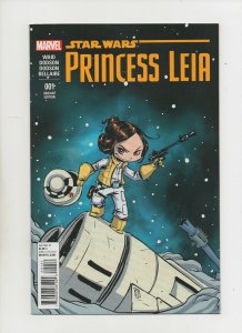 Princess Leia #1 - Skottie Young Variant - (Grade 9.2) 2015