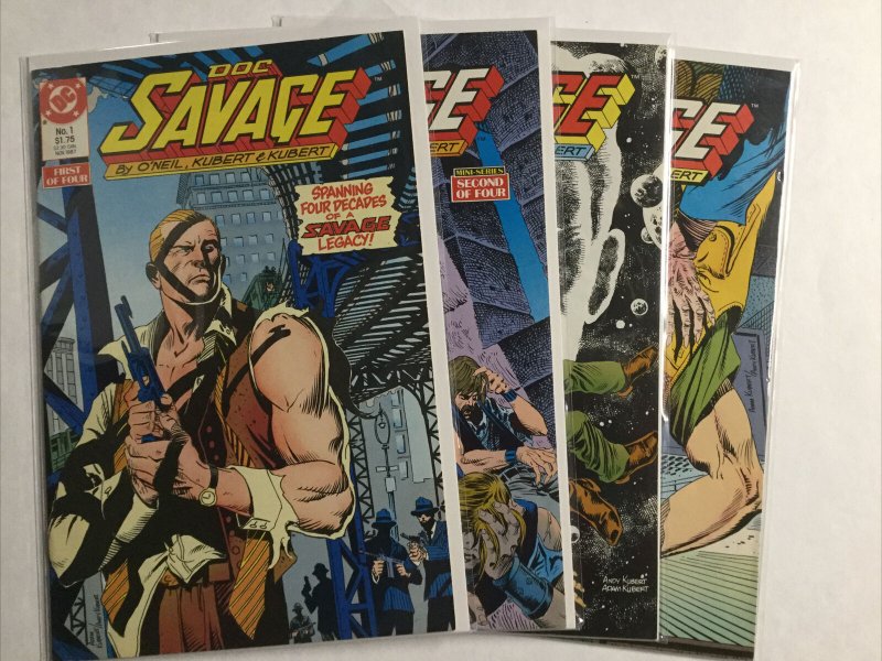 Doc Savage 1-4 1 2 3 4 Lot Set Run Vf Very Fine 8.0 Dc Comics