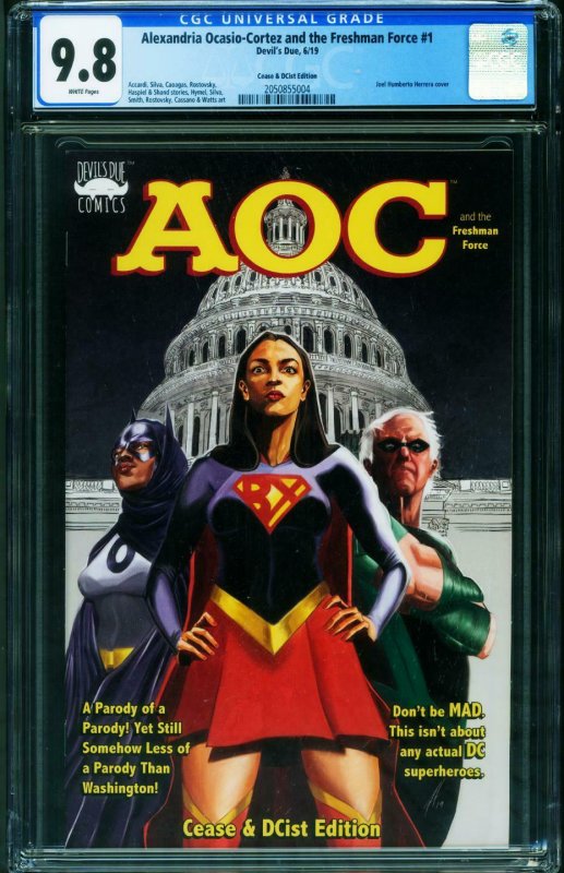 Alexandria Ocasio-Cortez & Freshman Force #1 CGC 9.8 Cease and dcist 2050855004