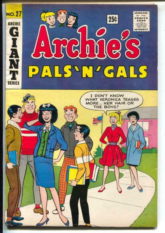 Archie's Pals 'N' Gals-#27 1963-Giant Series-Betty-Veronica-pin-up Page-VG/FN