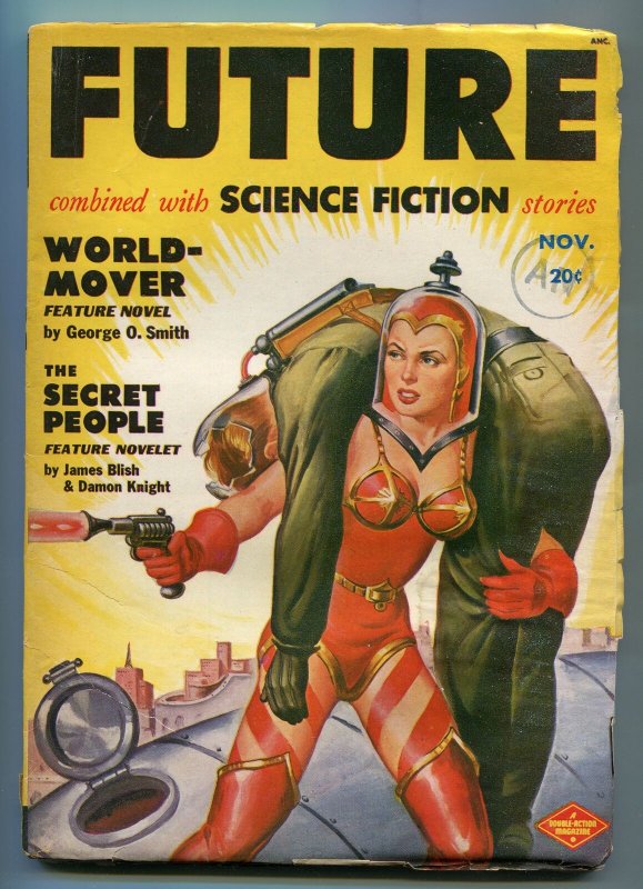 FUTURE SCIENCE FICTION-11/1950-SPICY SPACE GIRL-JAMES BLISS-PULP-vg