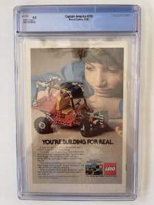 CAPTAIN AMERICA 276 -  CGC 9.2 Newsstand -  BARON ZEMO