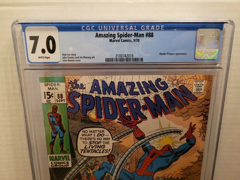 Amazing Spiderman #88 CGC 7.0 FN/VF 1970 DOCTOR OCTOPUS MANY OTHER AUCTIONS (AM4