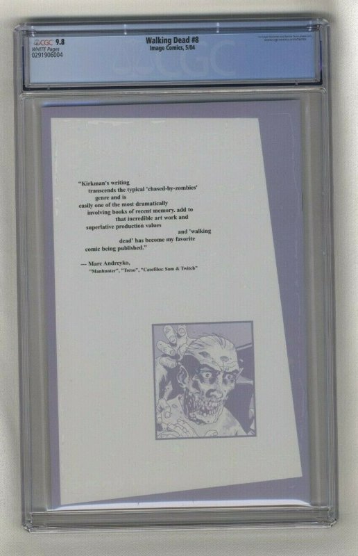 Walking Dead #8 - CGC 9.8 - Image Comics - 2004 - Kirkman, Adlard, & Moore