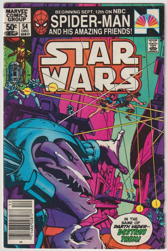 Star Wars #54 (Dec 1981, Marvel), G-VG condition (3.0)