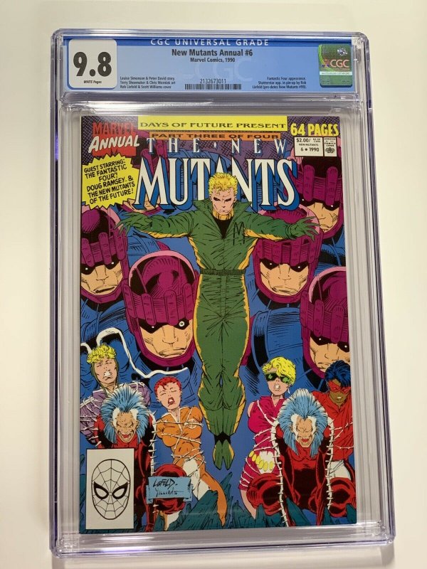 New Mutants Annual 6 Cgc 9.8 White Pages Marvel X-men