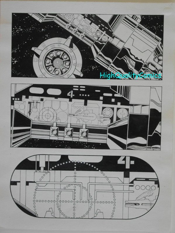 MIKE HINGE original art, 8 page Sci-Fi story, Arrival, Astronauts, Smithsonian