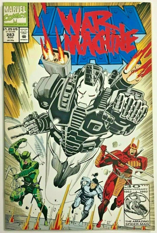 INVINCIBLE IRON MAN#283 FN/VF 1992 WAR MACHINE MARVEL COMICS