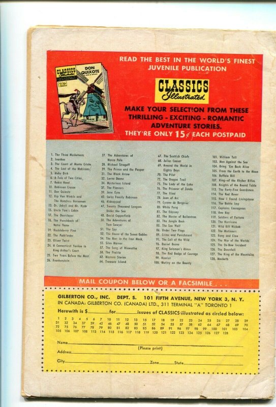 Classics Illustrated 127 GD/GD+ King of the Mountains 1st Edition