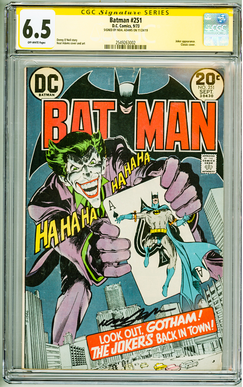 Batman #251 (1973) CGC Signature Series 6.5! Signed by Neal Adams ...