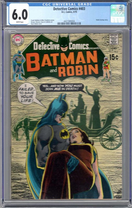 Detective Comics #403 (1970) Graded CGC Universal