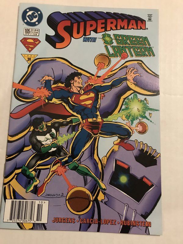 Superman #105 : DC 10/96 VF/NM; Newsstand Variant, Green Lantern x-over