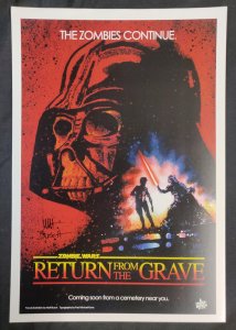 Zombie Wars Return From the Grave - Parody Movie Poster SIGNED by Matt Busch