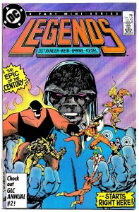 LEGENDS #1 - 6 (1986-87) 8.5 VF+  Complete Mini-Series! - Giant DC Crossover!