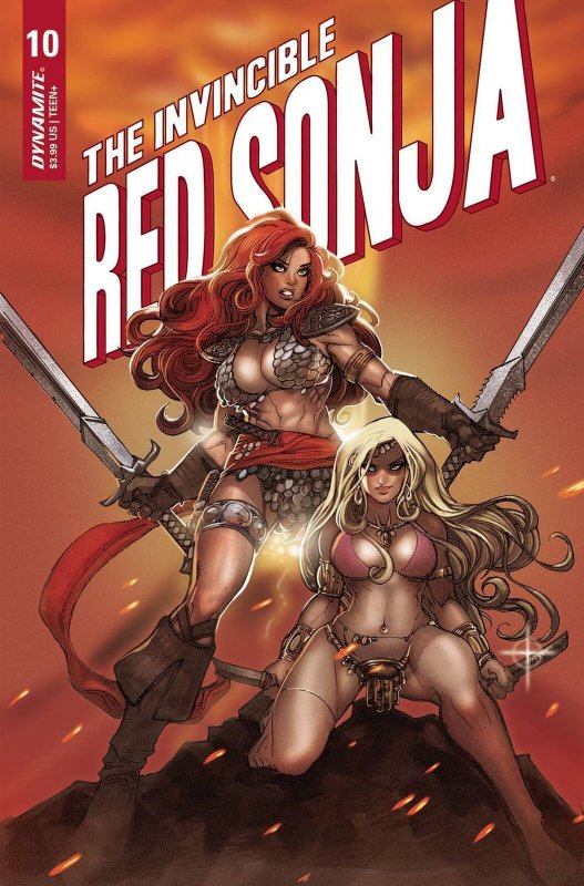 Invincible Red Sonja #10 Cover N Foc Moritat Original 